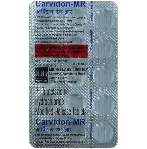 carvidon mr tablet 15's
